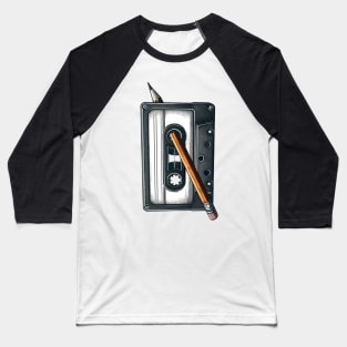 Tape Cassette-Rewind-Retro Vintage Baseball T-Shirt